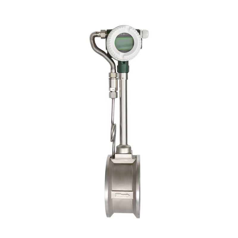 40~350℃ LCD Display Vortex Type Flow Meter General Steam Air Gas Procession Vortex Flowmeter with Flange Connection